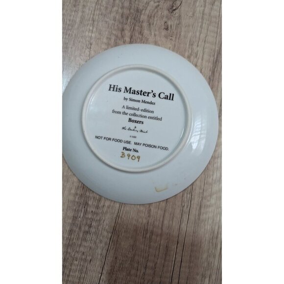 Danbury Mint plate boxers collection By Simon Mendez "His Masters Call" - Picture 6 of 6